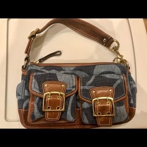 Coach Denim and Leather Handbag